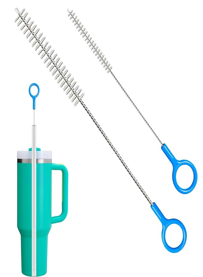 CIDYAUST Straw Cleaner Brush for Baby Bottle, Extra Long 12inch Straw Brush Cleaner with 3mm Bold Stainless Steel Wire,10inch Reusable Straw Cleaning Brush Suitable for Stanley Cup and Tumblers(2 Pack). - Image 1